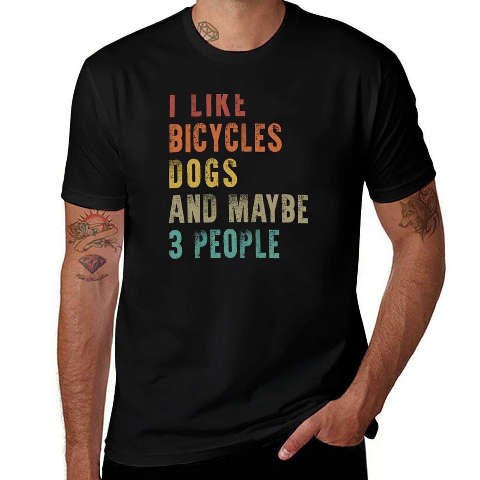 Cycling Quote - Bisikletleri ve Köpekleri Seviyorum, Komik Bisikletçilik,